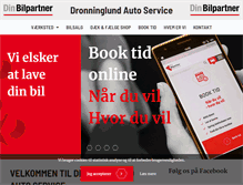 Tablet Screenshot of dronninglund-autoservice.dk